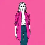 magenta cardigan image